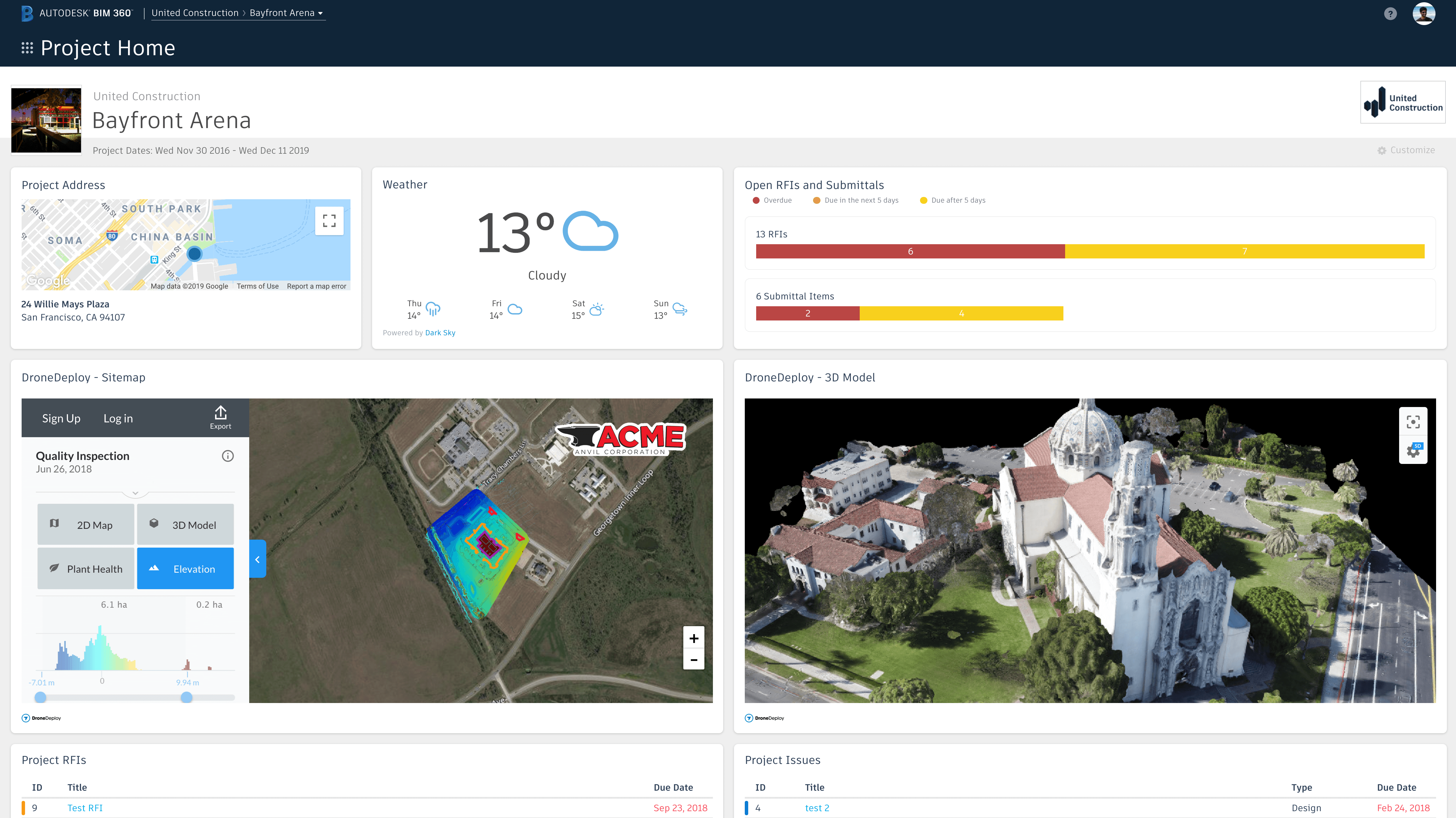 BIM 360 Autodesk Construction Cloud ACC DroneDeploy