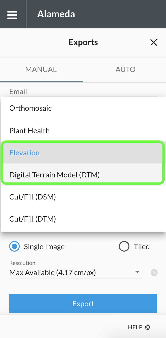 digital terrain model vs. contours