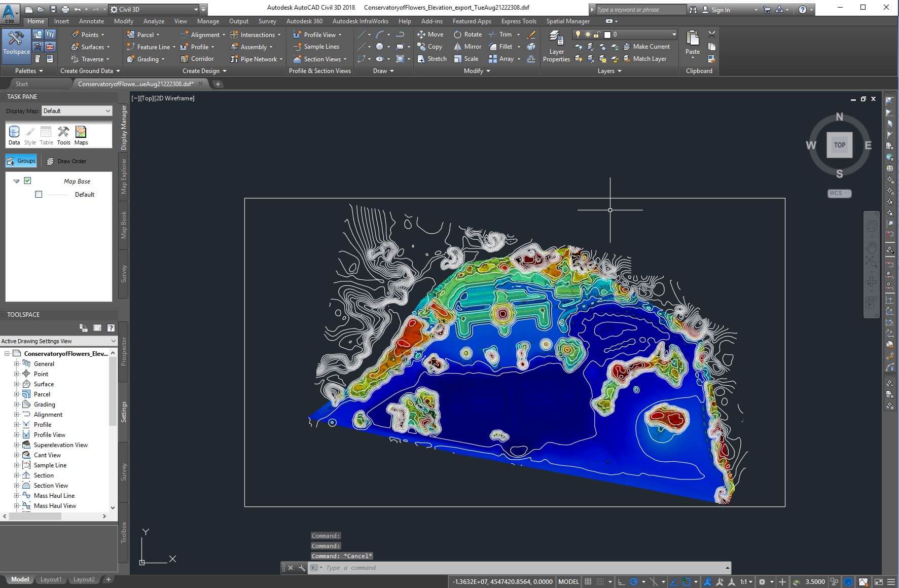 Autodesk Civil 3D Help  About Using Contour Data in Surfaces